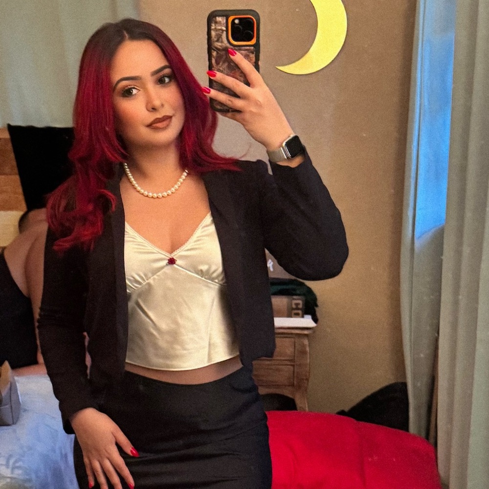 Satin Rosette Crop Top